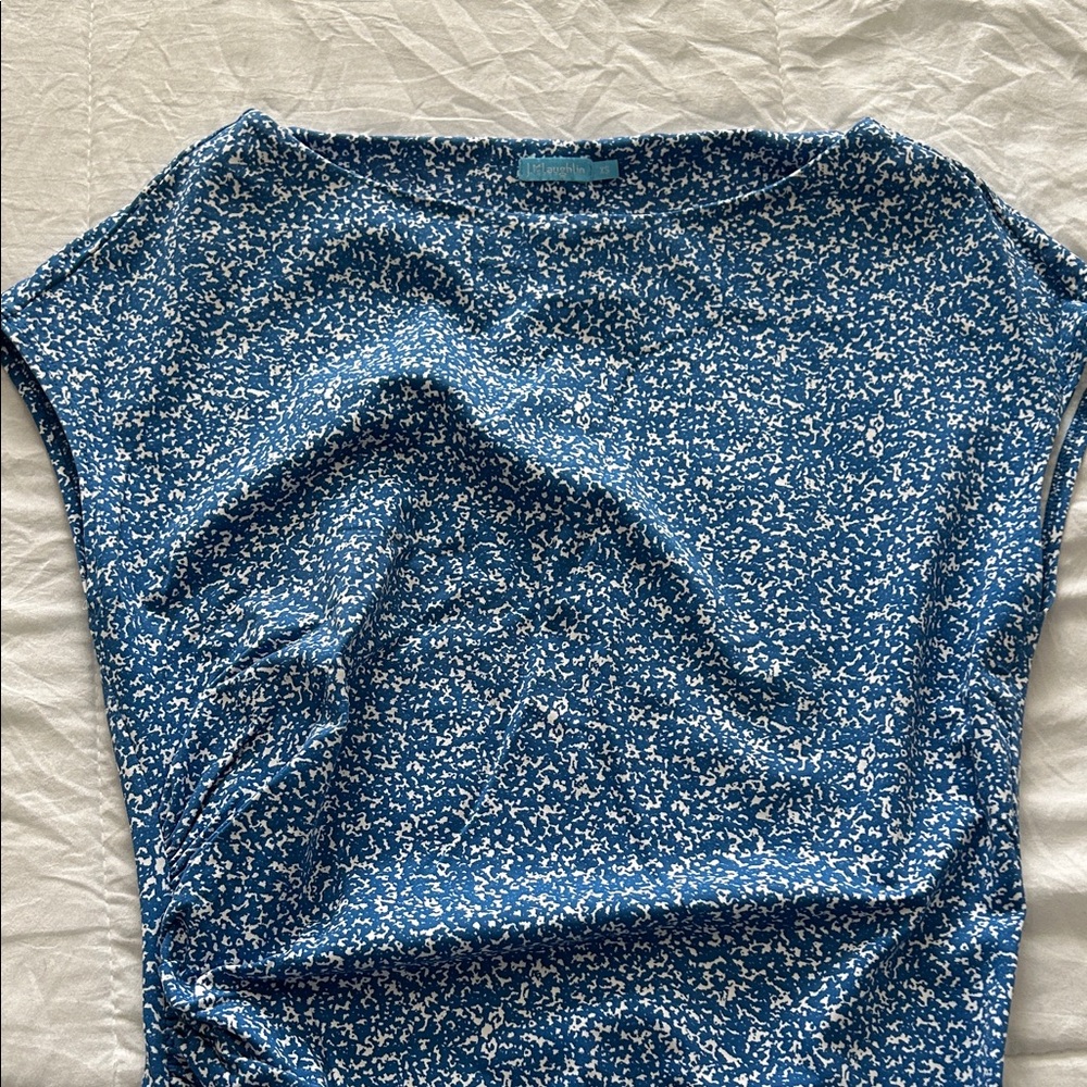 J. McLaughlin Cap Sleeve Catalina cloth rouched dress